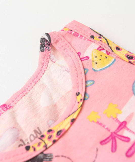 Vestido Infantil Selva Rosa