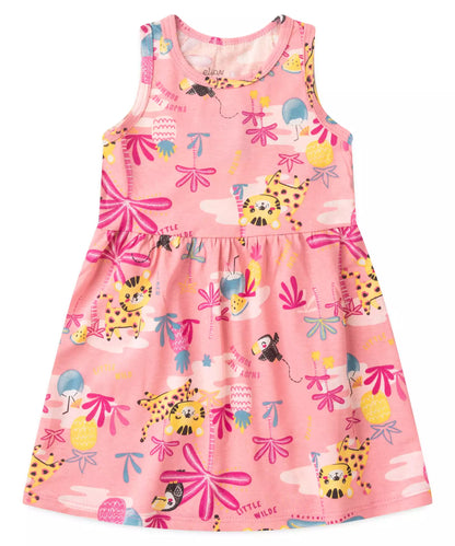 Vestido Infantil Selva Rosa
