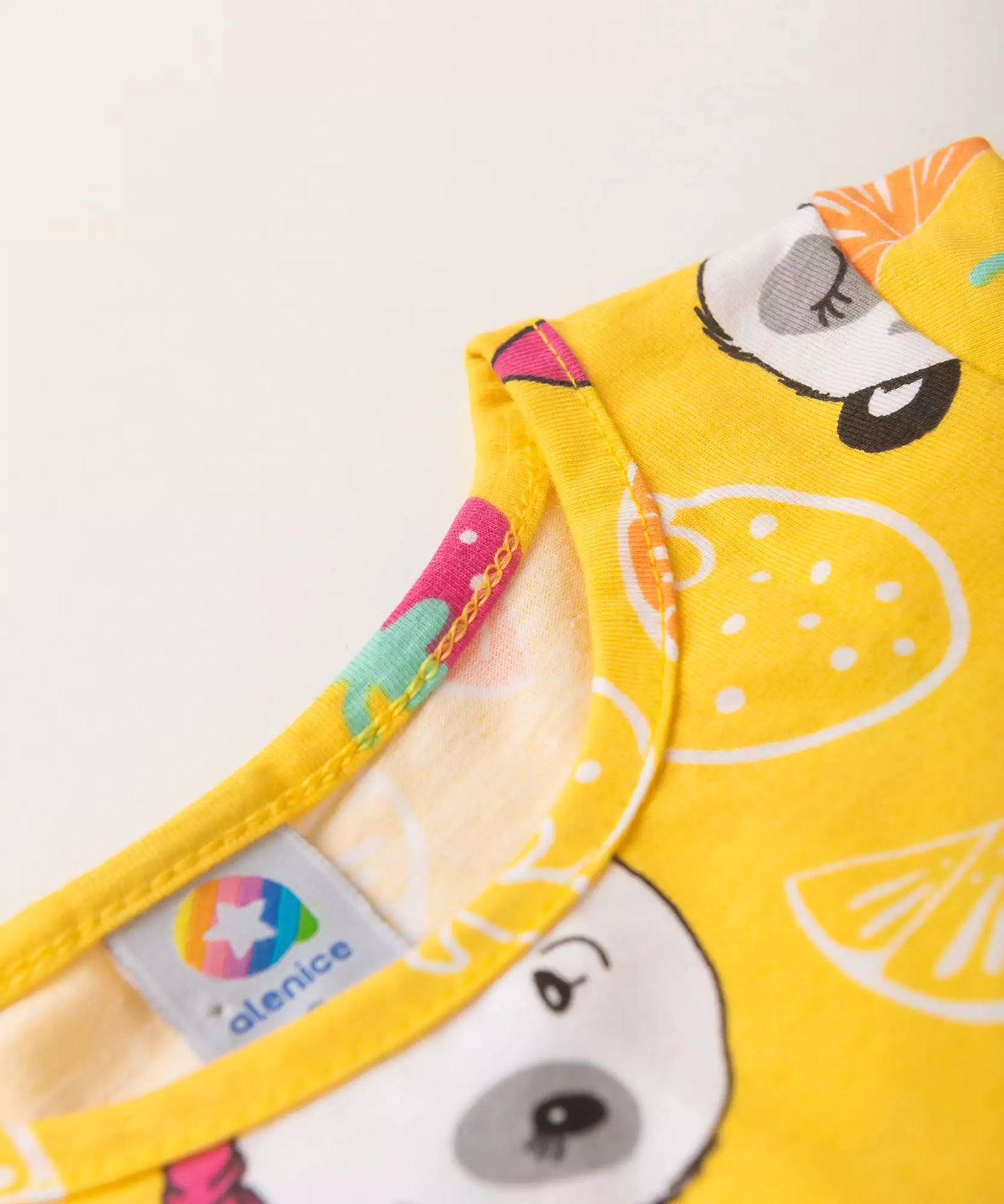 Vestido Infantil em Ursinho Rosa