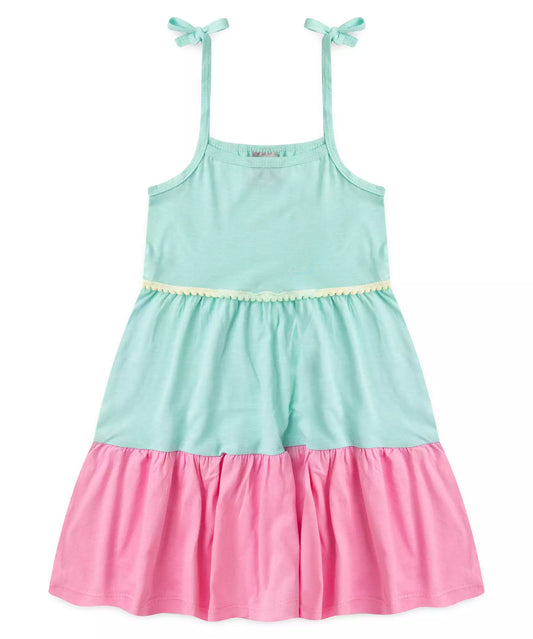 Vestido Infantil Verde Rodado