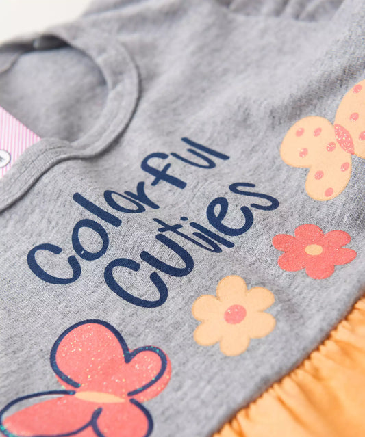 Vestido para Bebê 3 Marias Mescla