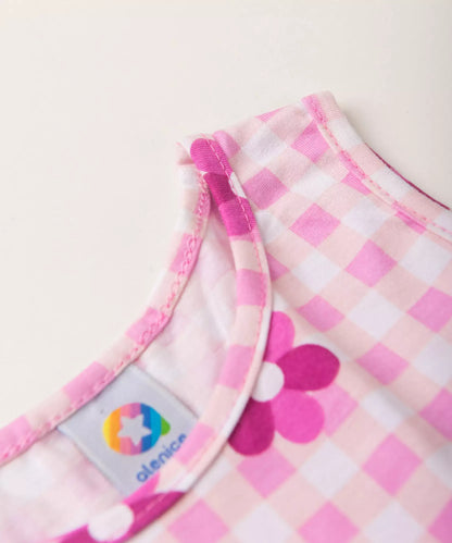 Vestido Infantil em Floral no Pink