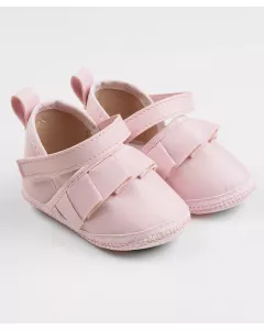 Alpargata para Bebe Menina com Velcro Rosa