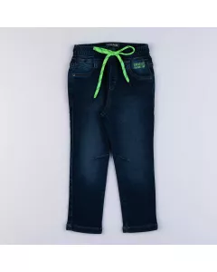 Calca Jeans Infantil Masculina com Bolso Marinho