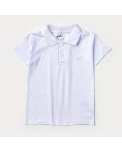 Camiseta Branca Gola Polo para Menino