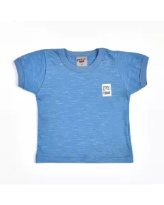 Camiseta para Bebê Menino Azul Básica