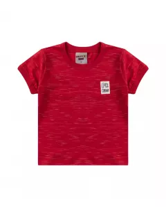 Camiseta para Bebe Menino Basica Vermelha