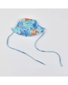 Chapéu de Praia Azul com Proteção UV para Bebê Menino