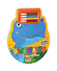 Livro Infantil de Colorir Dinossauro com Canetinhas