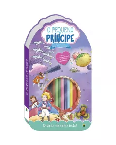 Livro Infantil para Colorir Príncipe com Lápis de Cor