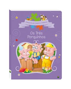 Livro Infantil com Quebra-Cabeca Os Tres Porquinhos