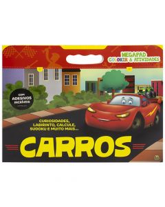 Livro Infantil Megapad com Atividades e Figurinhas dos Carros
