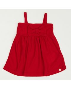 Vestido de Alcinha Vermelho Lacinho para Bebê